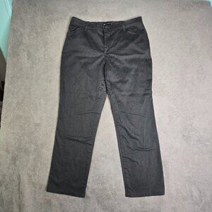 Lee Relaxed Fit 1889 Women's Pants 14 Short Stretch Chino Twill Gray Dress Work
